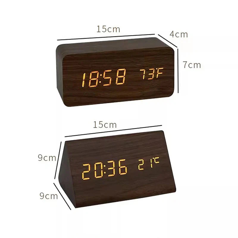 Voice-Controlled LED Clock – Sleek Design for Minimalist Spaces