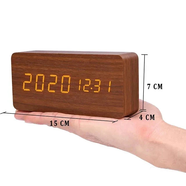 Voice-Controlled LED Clock – Sleek Design for Minimalist Spaces