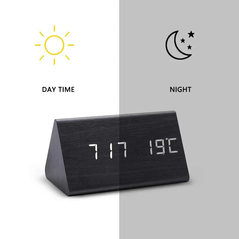 Voice-Controlled LED Clock – Sleek Design for Minimalist Spaces