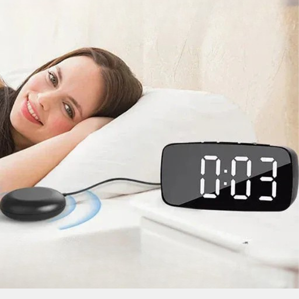 Alarm Clock with Bed Shaker – Loud Vibrating Alarm for Deep Sleepers