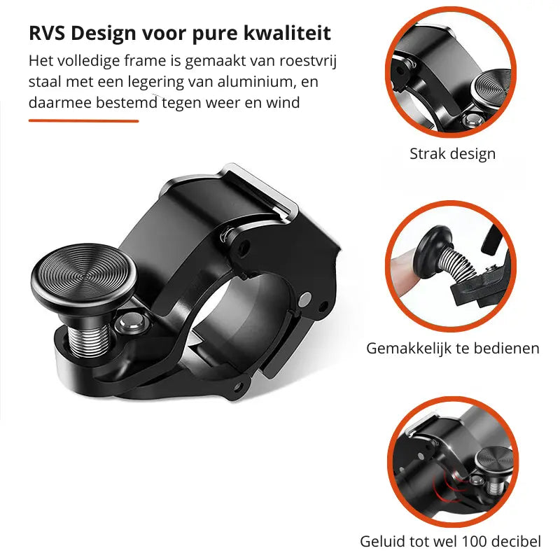 Lightweight Aluminium Bicycle Bell 100 dB