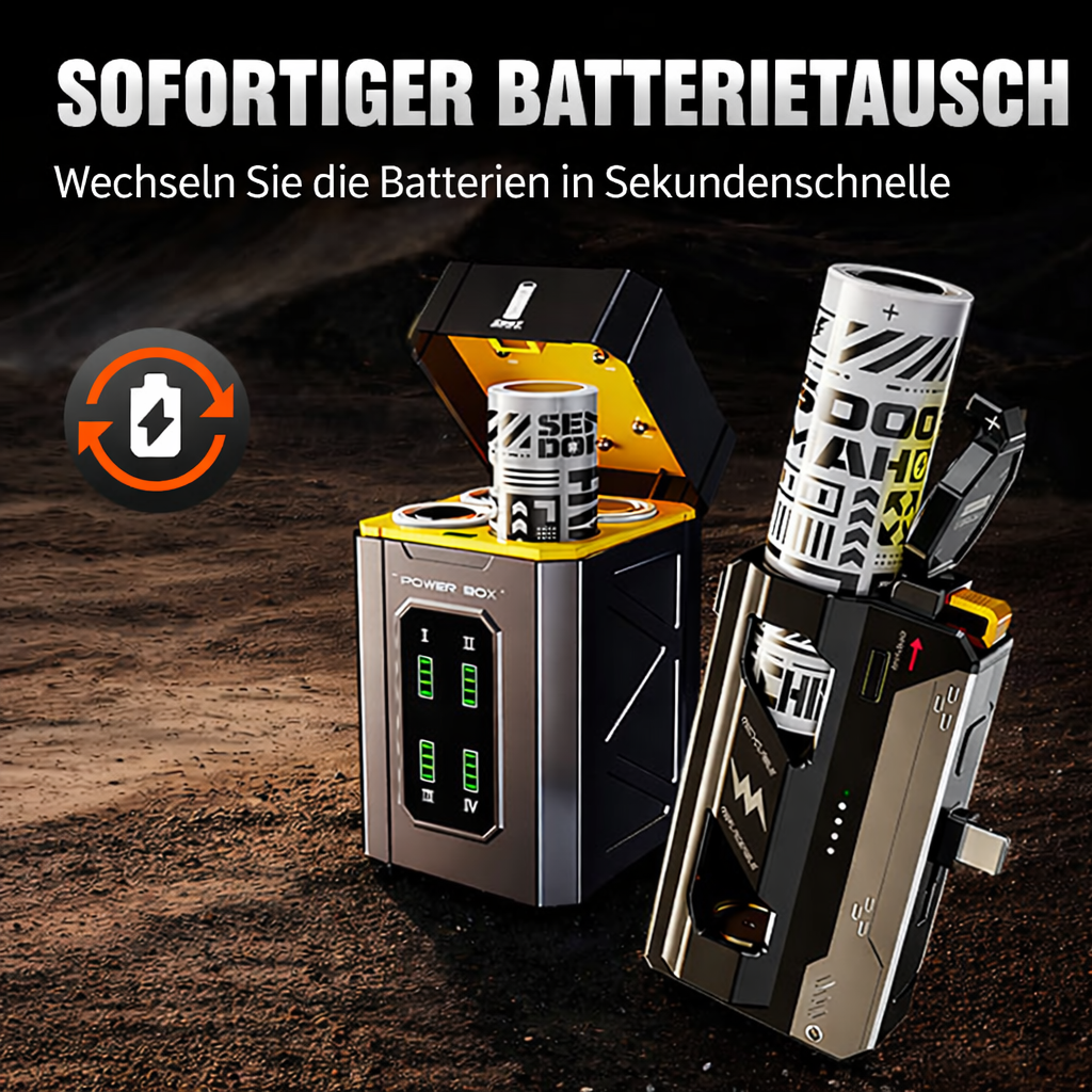 Portable Power Bank with Replaceable Battery for Unlimited Energy On-the-Go