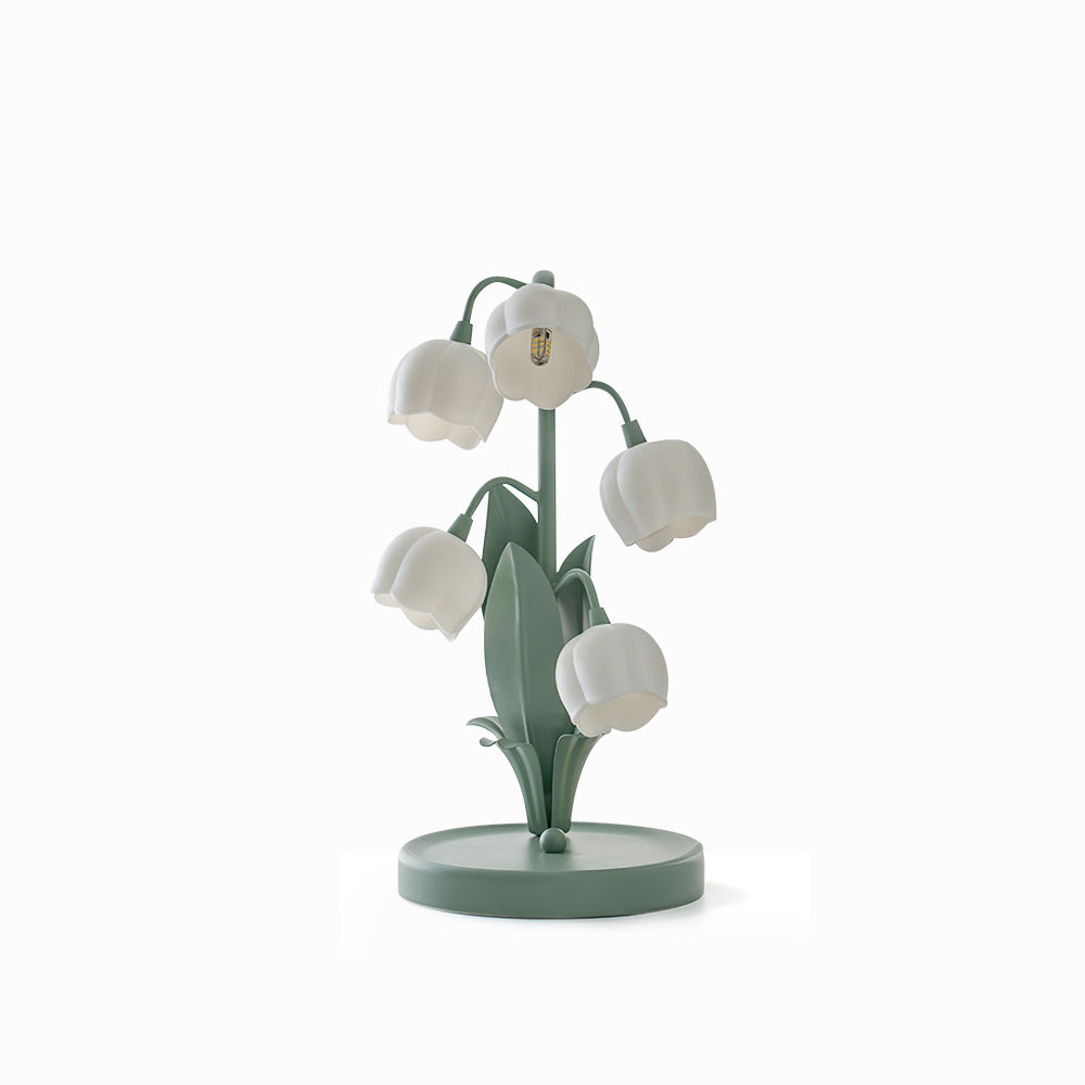 Table lamp with a bell orchid