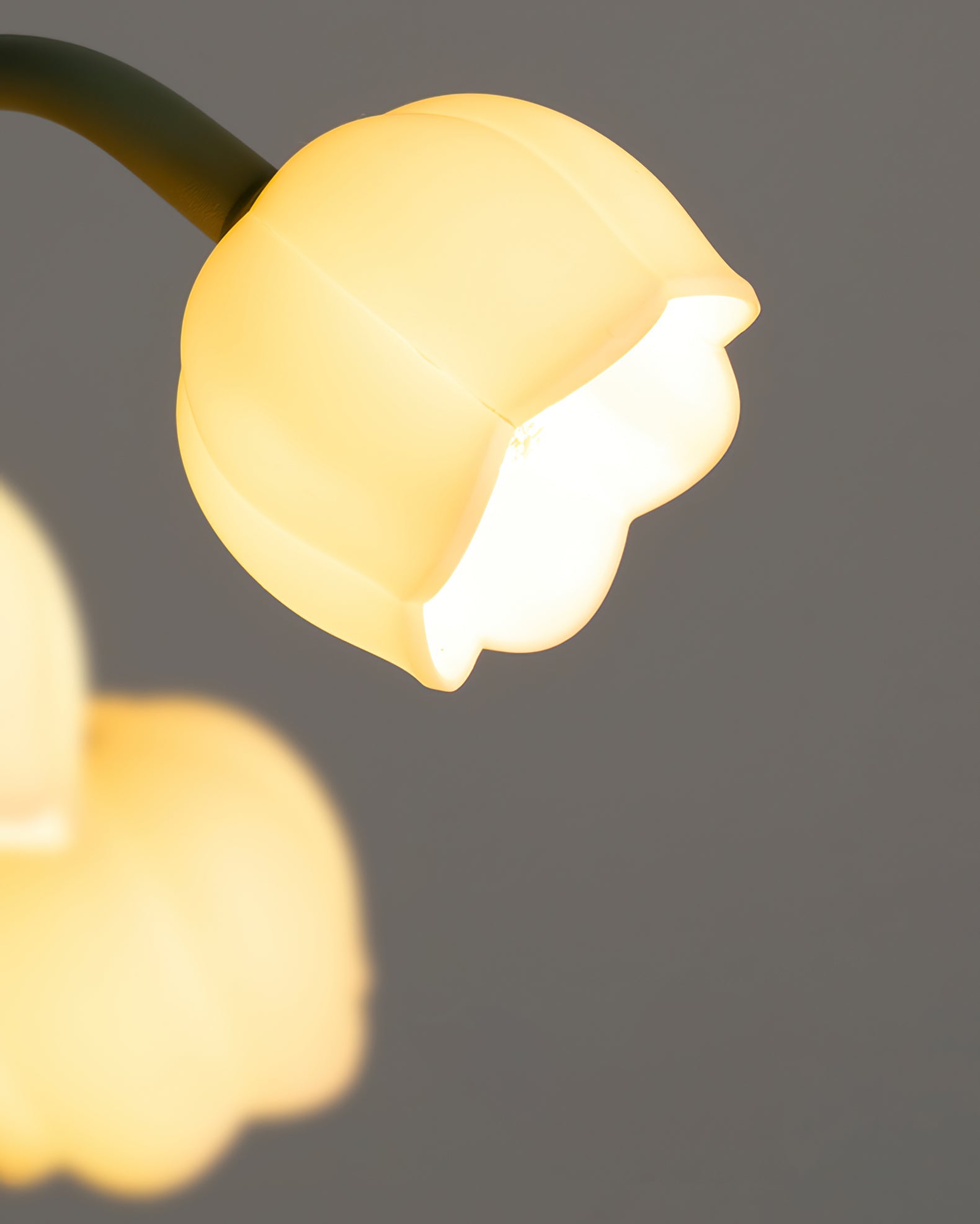 Table lamp with a bell orchid