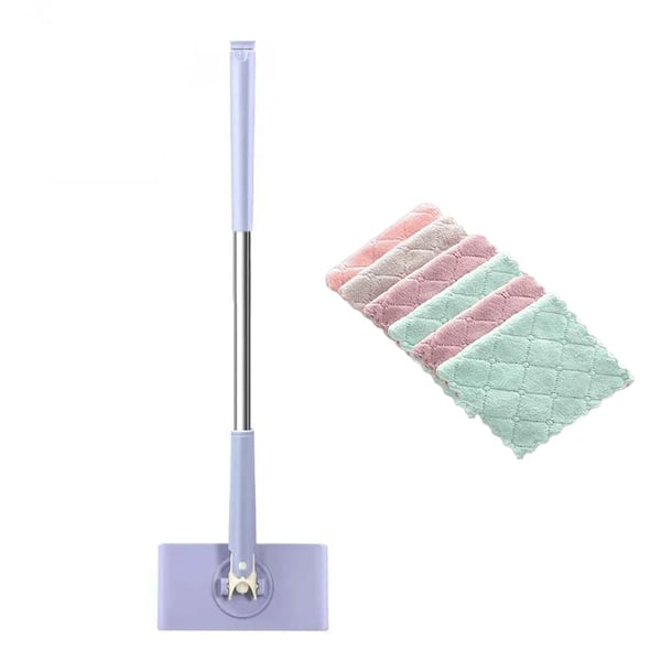 Floor Cleaner | Flat Mop with 360° Rotating Head | Touchless Pad Replacement | MopMate