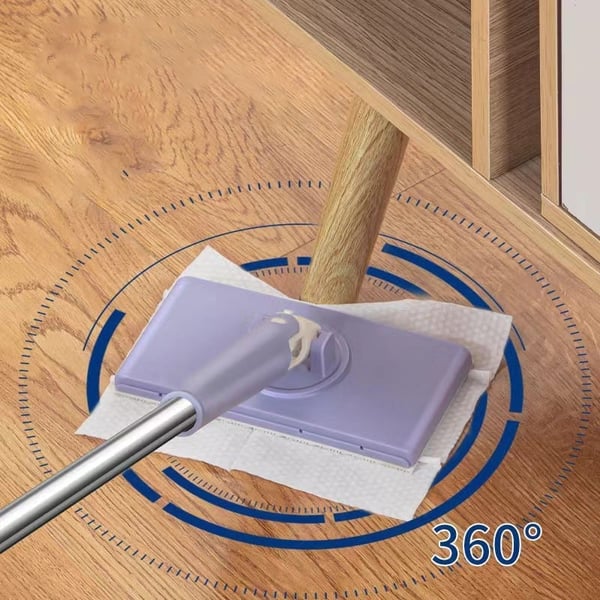 Floor Cleaner | Flat Mop with 360° Rotating Head | Touchless Pad Replacement | MopMate