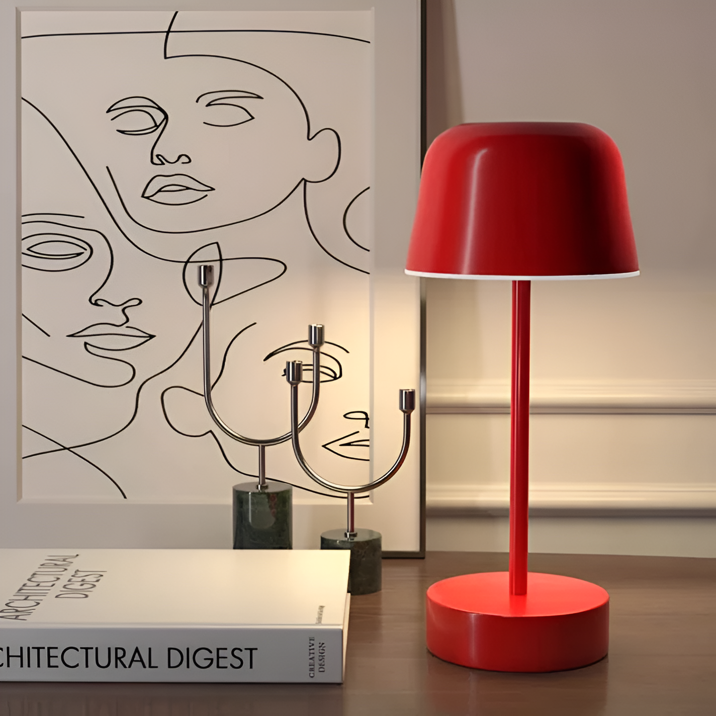 RetroLED - Wireless LED Table Lamp in Retro Design
