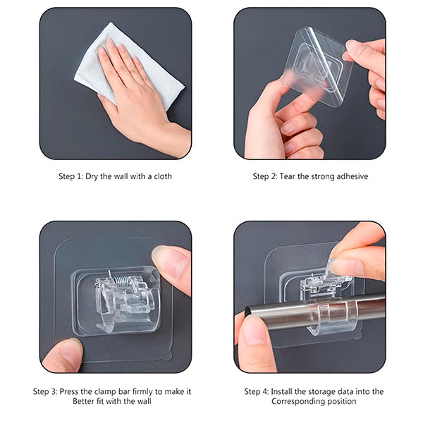 Practical hooks for easy and neat storage (x4)