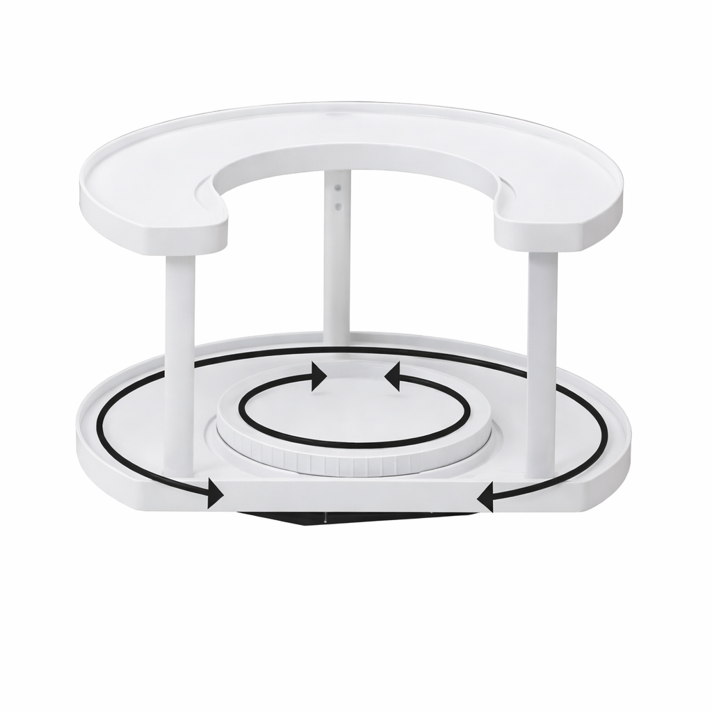 2-Tiered Lazy Susan in D-Shape