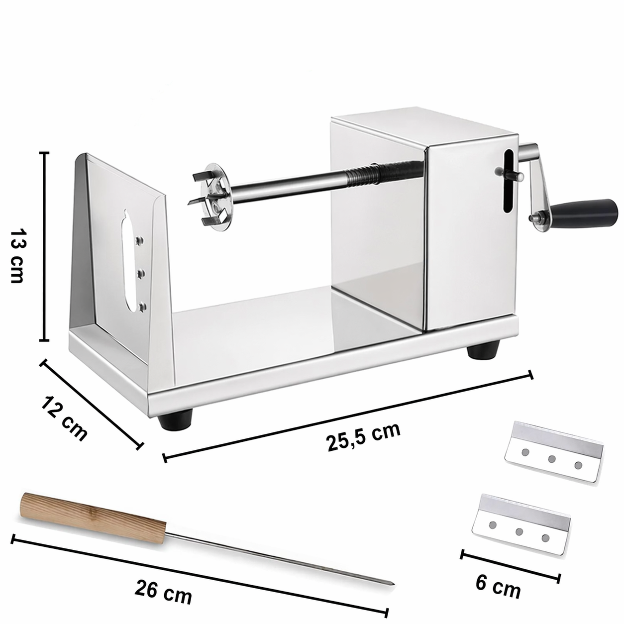 Stainless Steel Spiral Cutter for Uniform Spiral Shapes