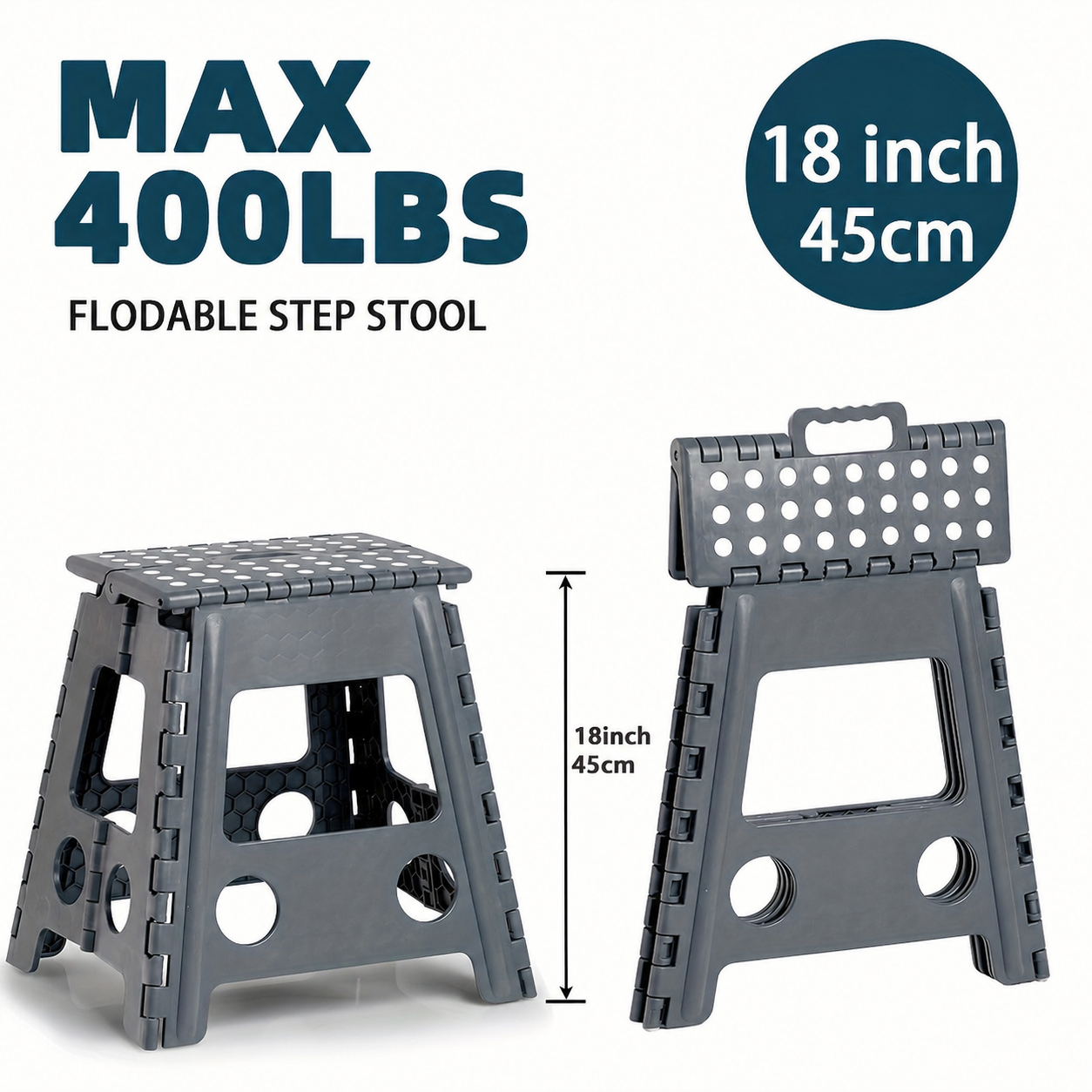 Folding Step Stool with a Weight Capacity of 180 kg