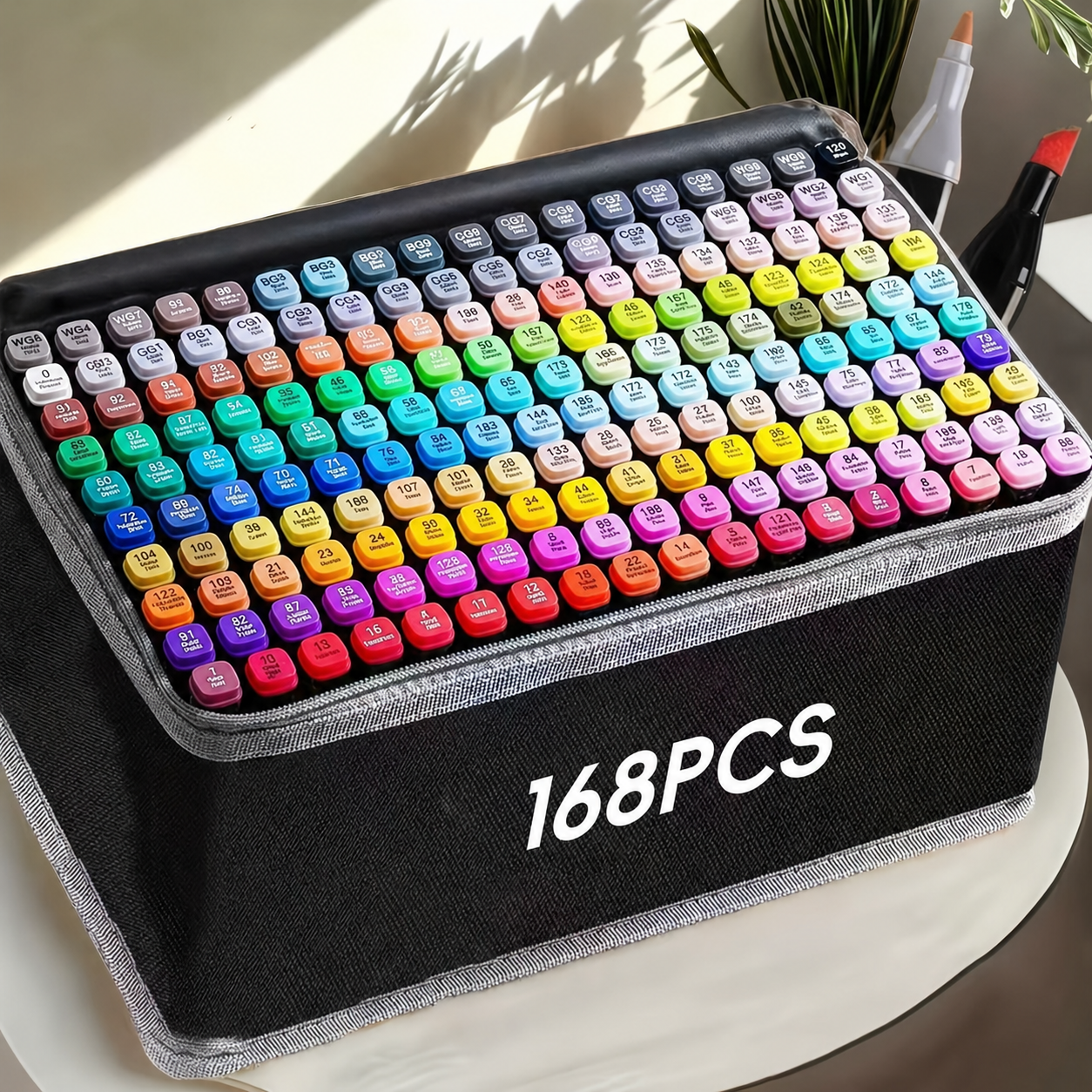 Double-Sided Alcohol Marker Set with 168 Colors