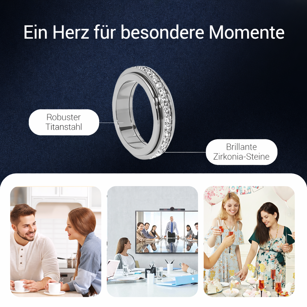 Rotating Spinner Ring in Titanium Steel with Zirconia