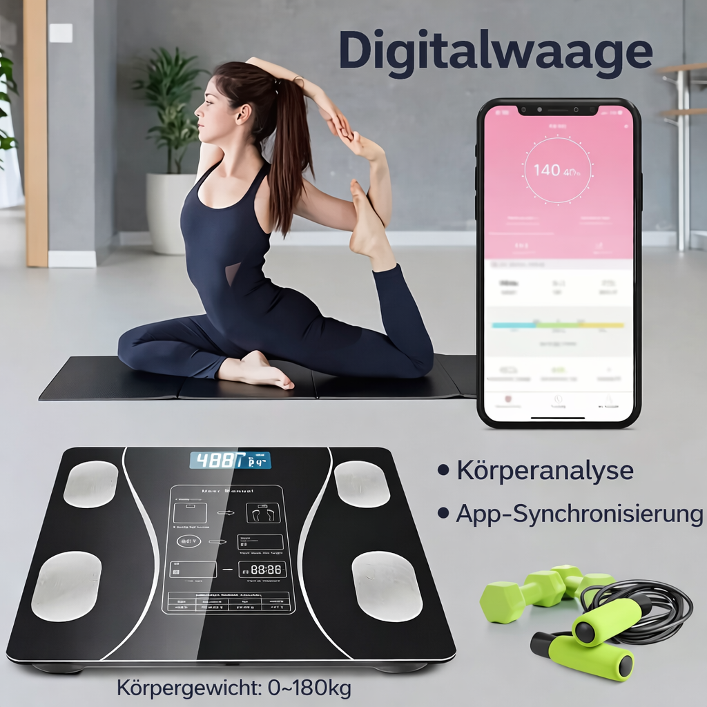 Bluetooth Body Fat Scale for Accurate Measurements and Motivation