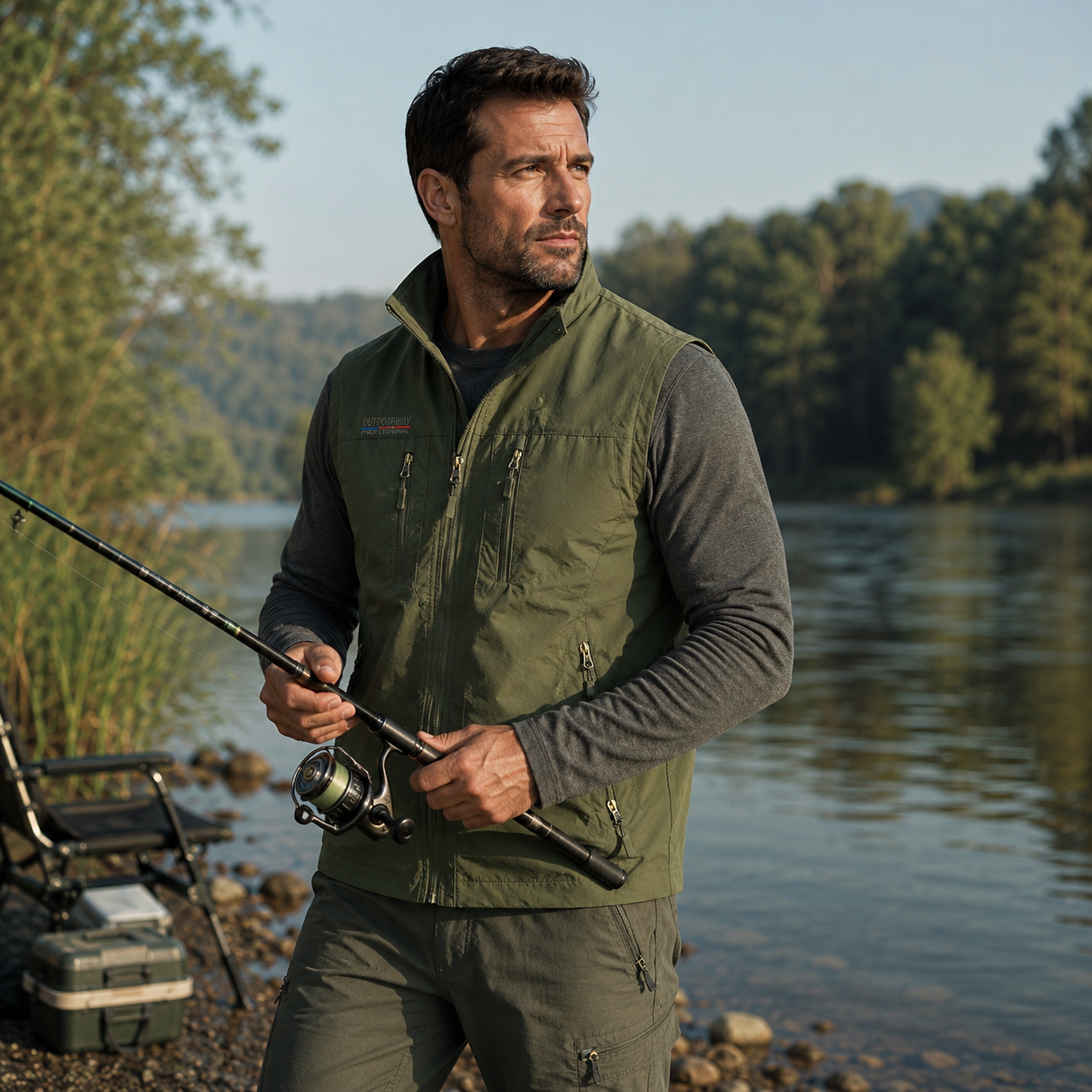 Lightweight and Practical Men's Body Warmer for Everyday Use
