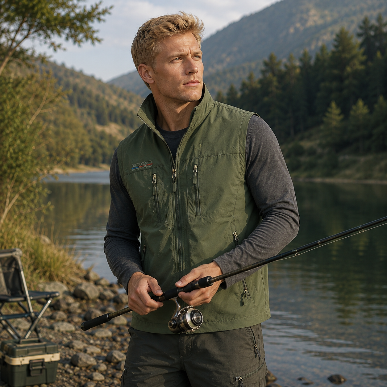 Lightweight and Practical Men's Body Warmer for Everyday Use