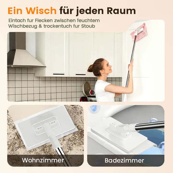Extendable Hygienic Mop with Cloth Holder