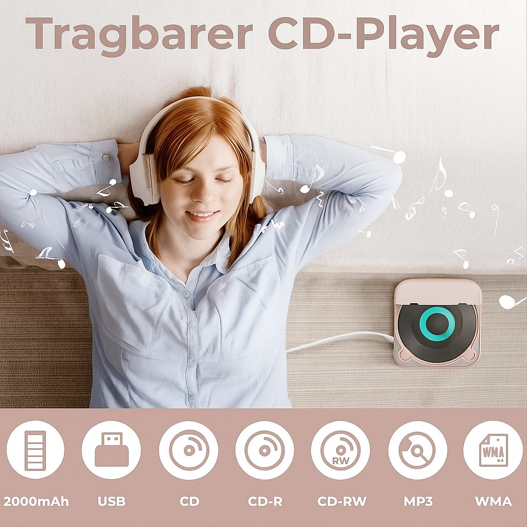 Portable CD Player with Bluetooth – Sound Wonder Go