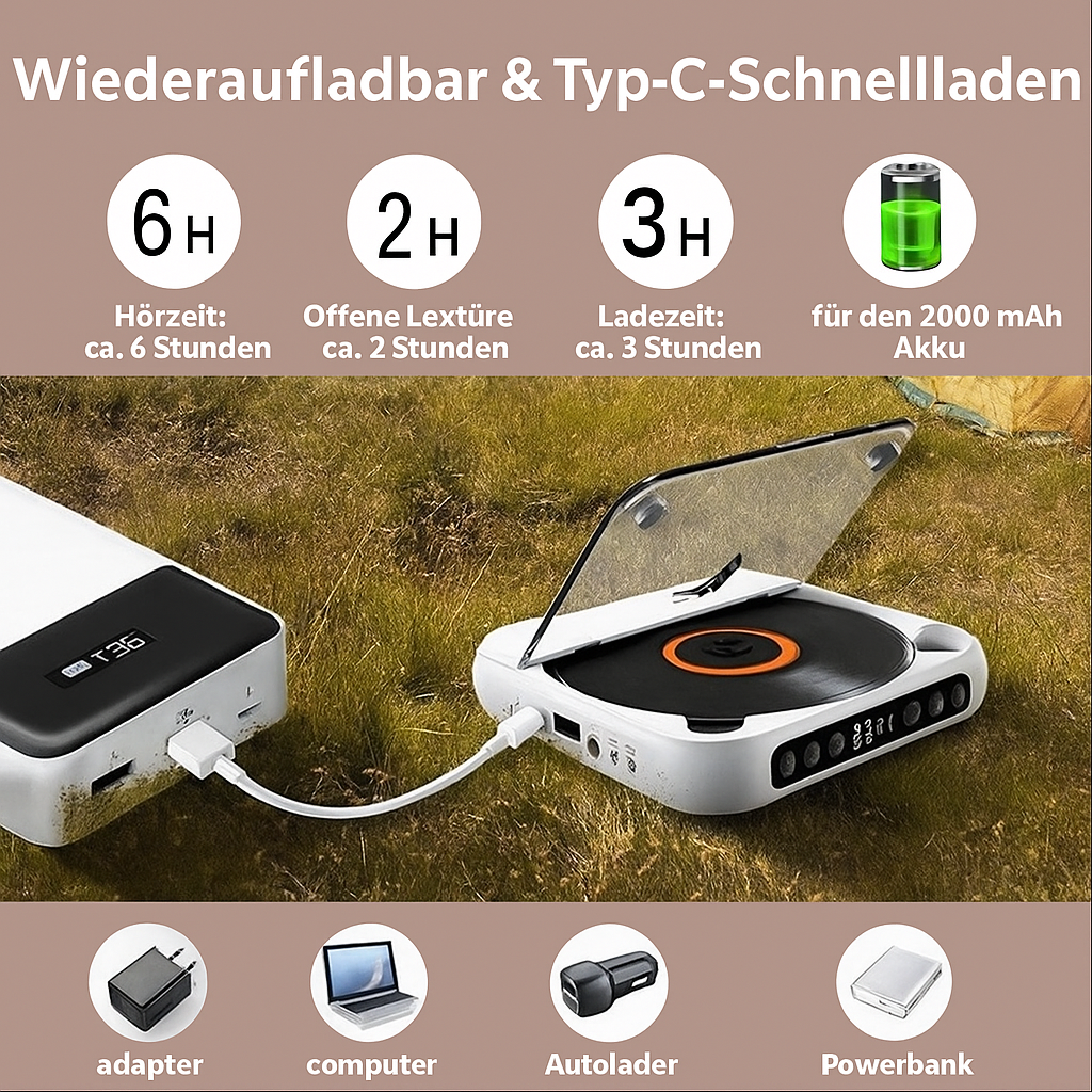 Portable CD Player with Bluetooth – Sound Wonder Go