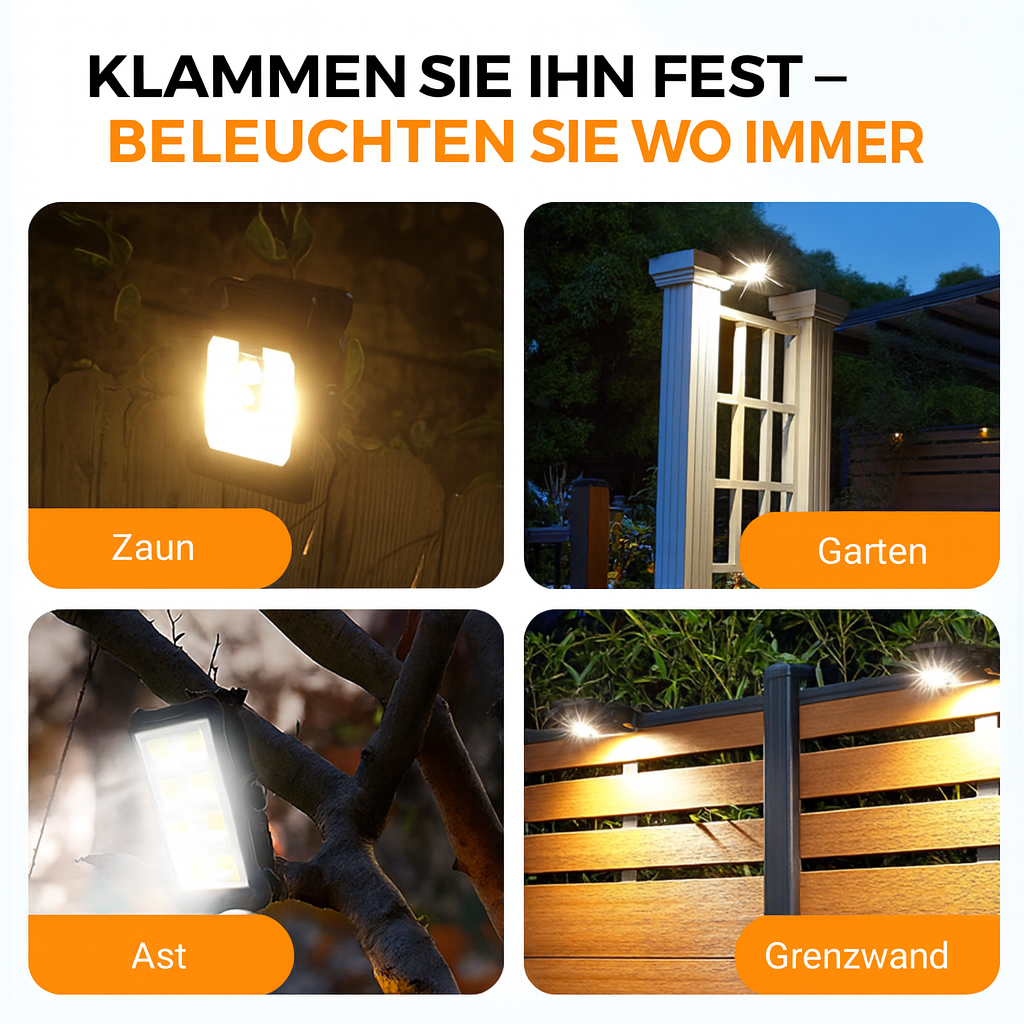 Solar Clip Light – Motion Sensor Light with No Wires or Electricity Costs