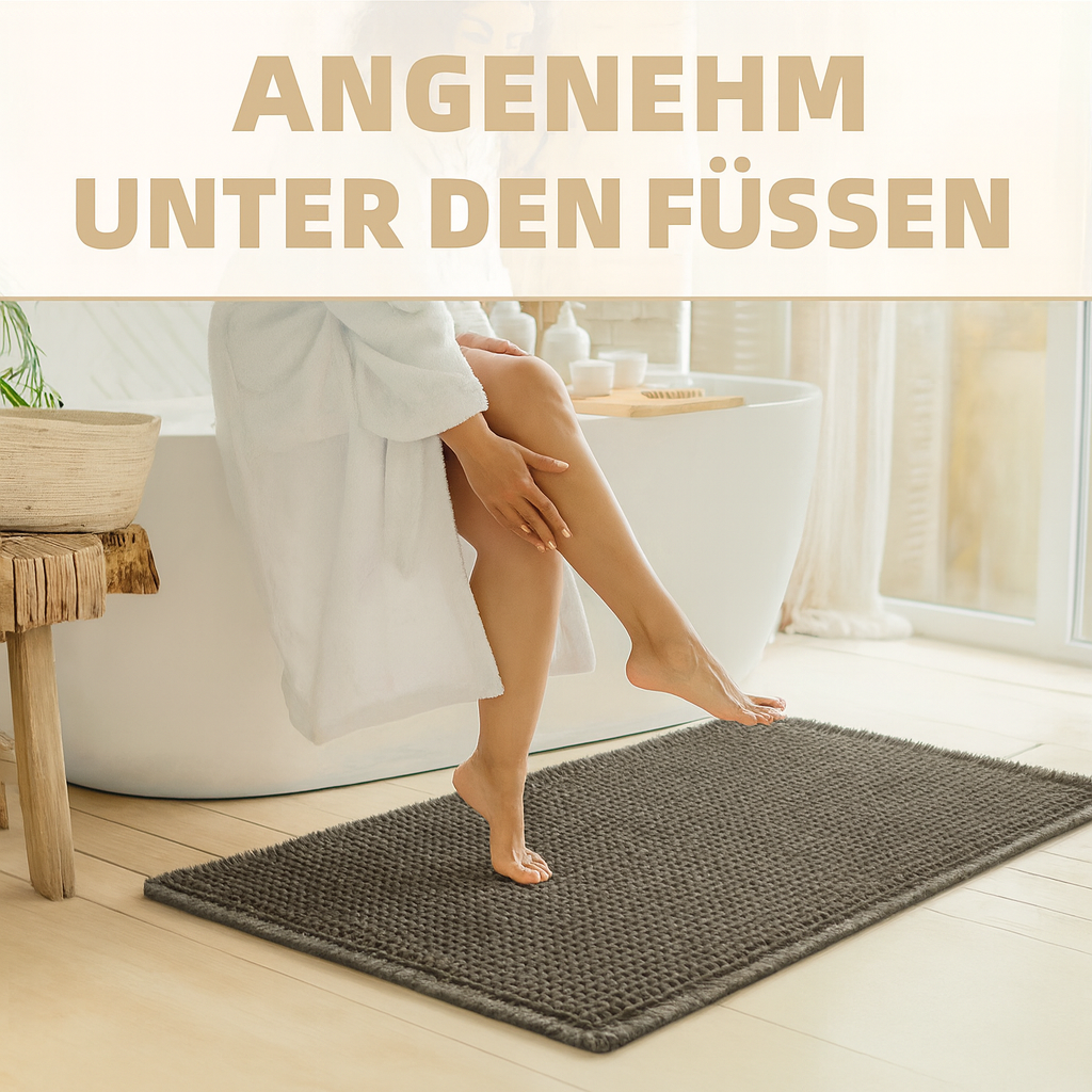 Quick-Absorbent Bath Mat for Instant Water Absorption