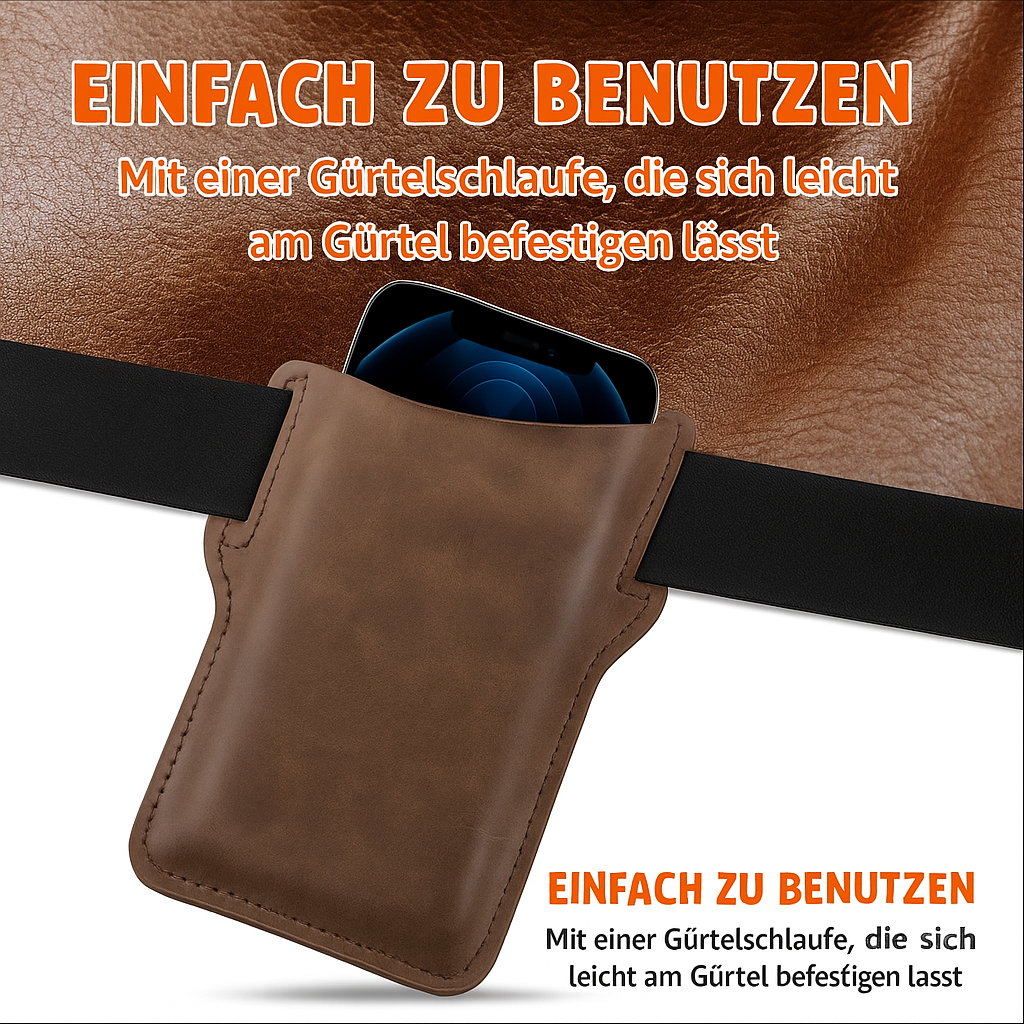 Elegant Leather Belt Bag for Your Smartphone