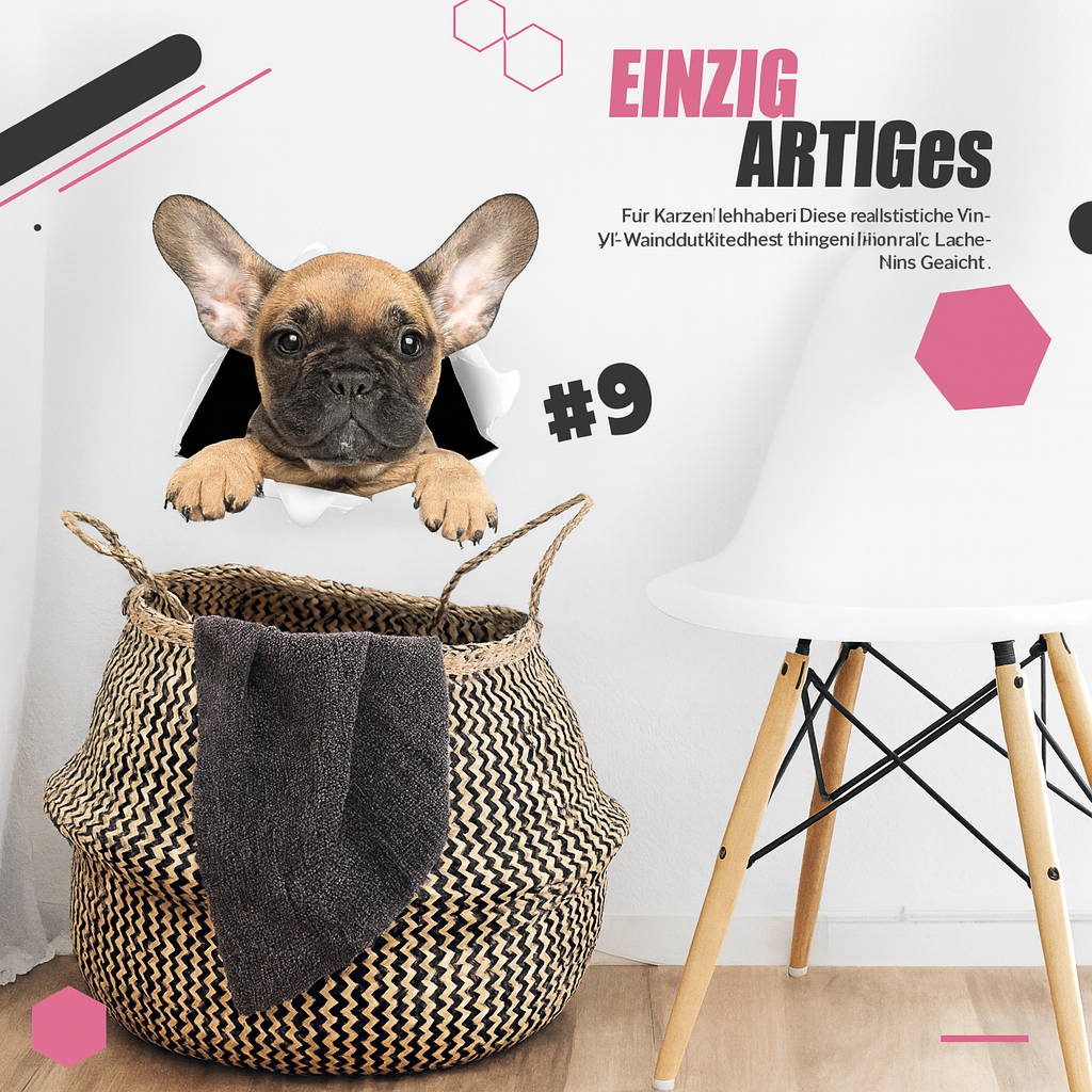 Cute 3D Wall Stickers Featuring Cats and Dogs
