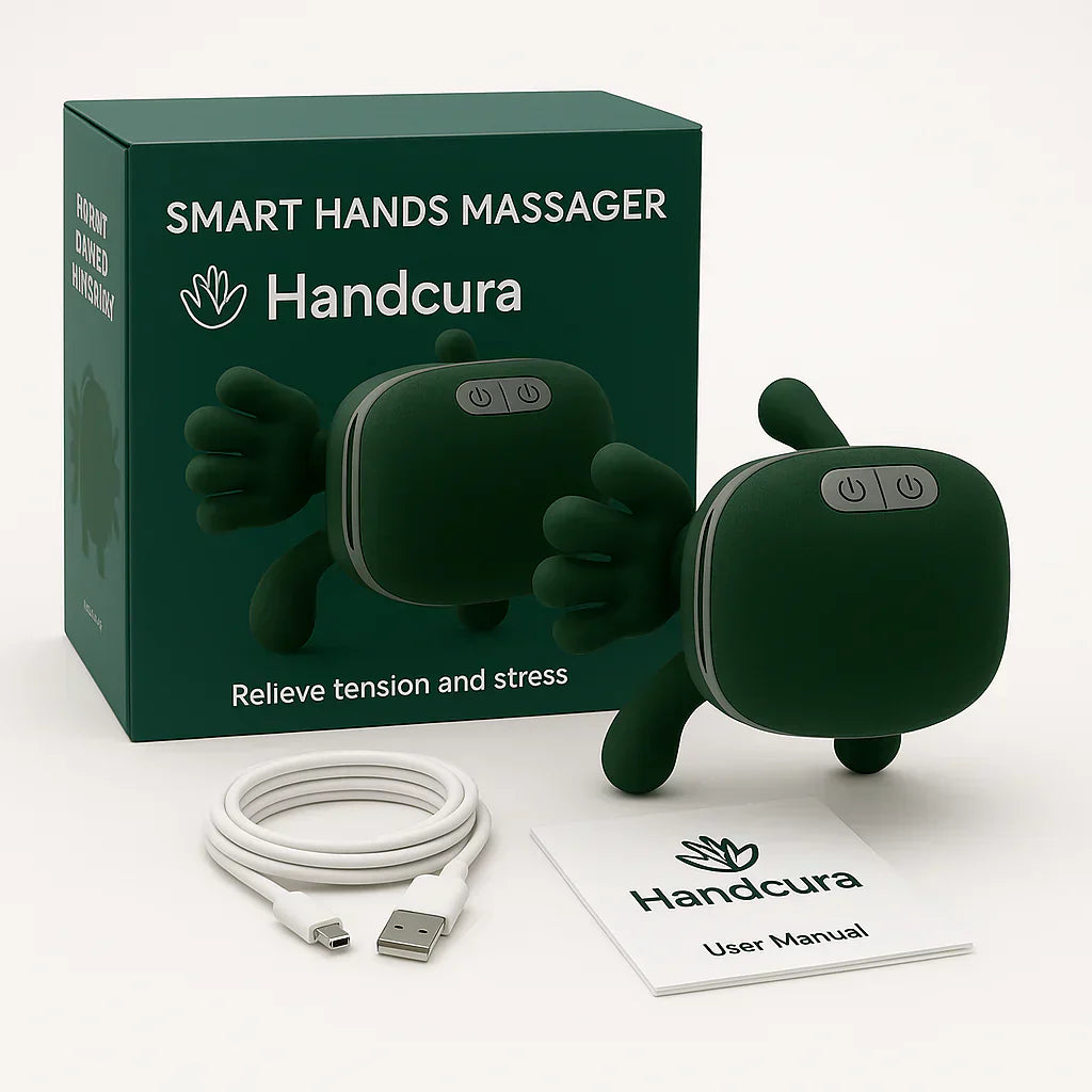 Portable Hand Massager with Heat – USB Rechargeable and Flexible Design