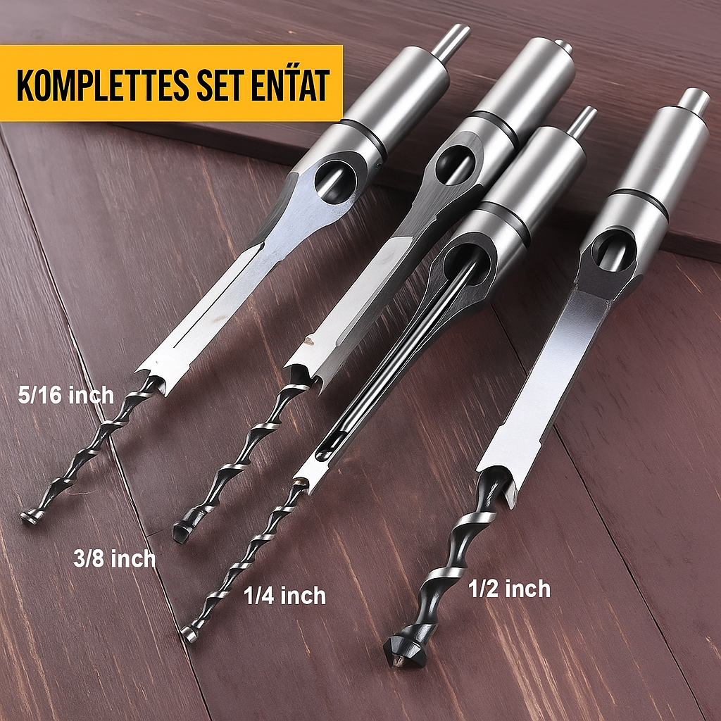 Hollow Chisel Bit for Accurate Wood Joinery – SquareCut Tool
