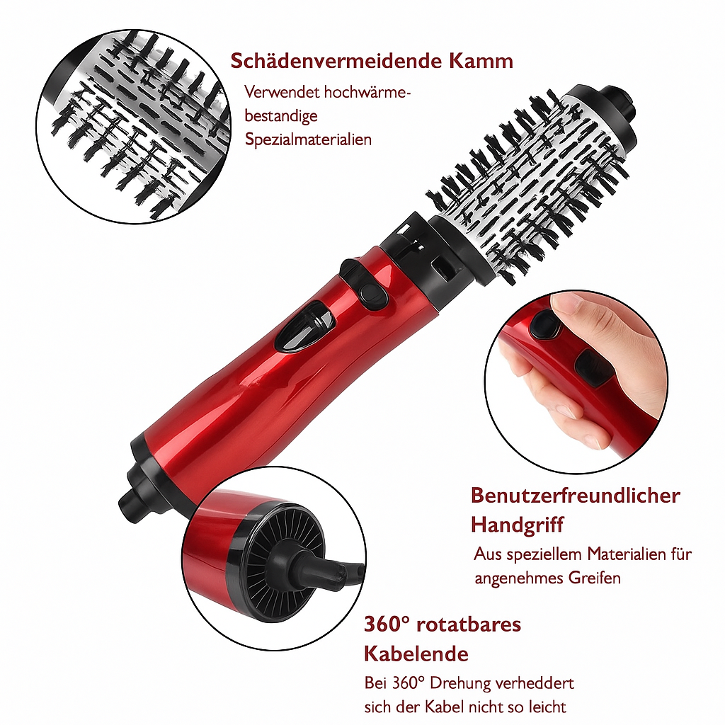 3-in-1 Rotating Brush, Hair Dryer & Styler