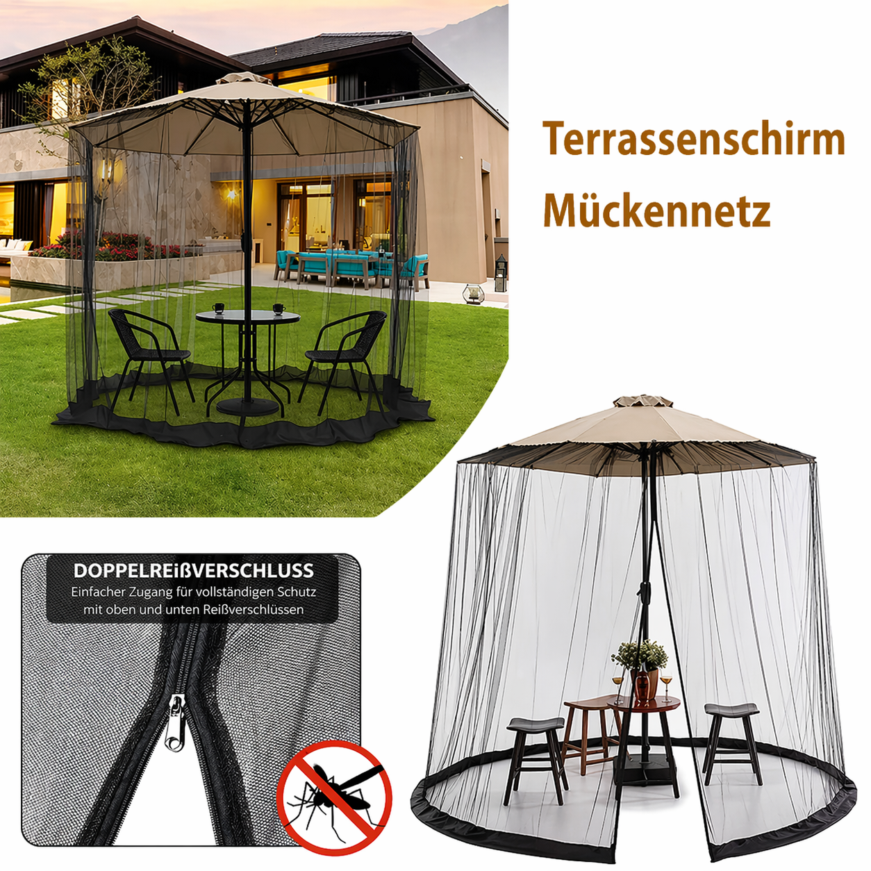 Umbrella Mosquito Net for Insect Protection