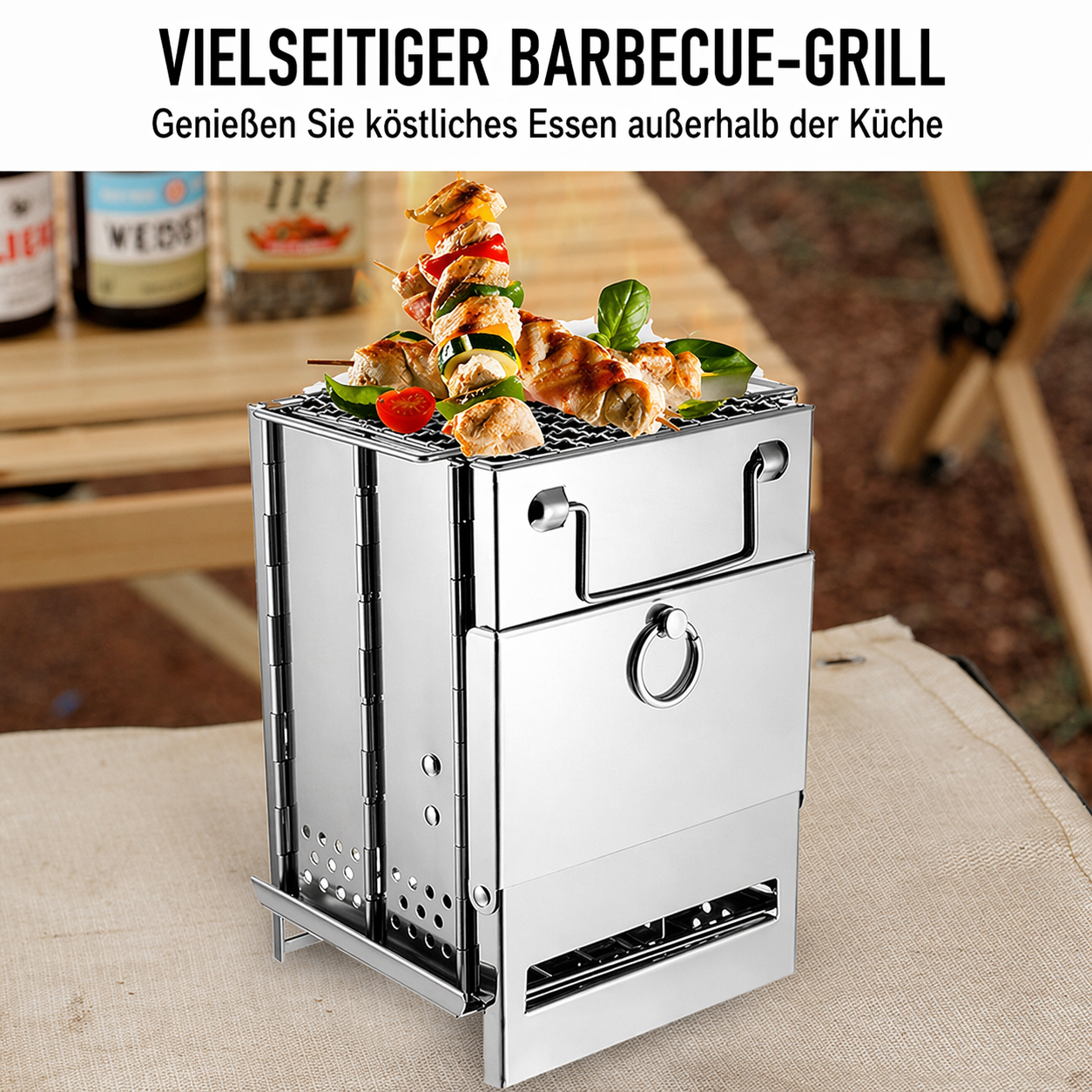 Portable Folding BBQ Grill for Camping