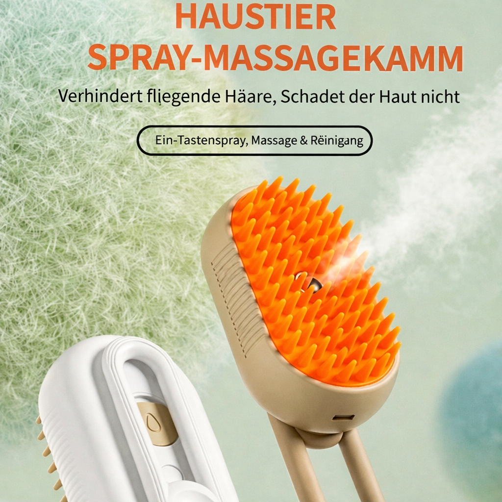 3-in-1 Spray Brush for Easy Pet Grooming – Keeps Furniture Clean