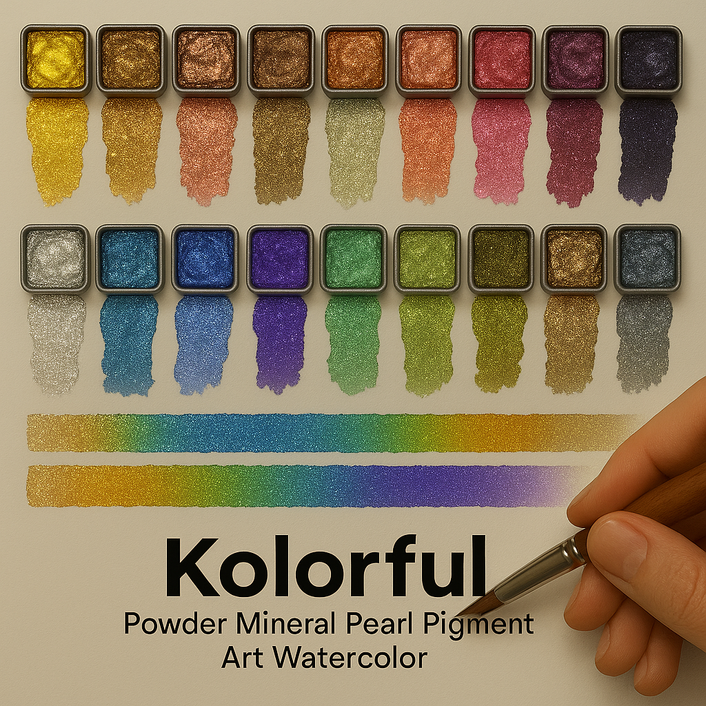 VibraLux™ Metallic Watercolors — Ignite Your Art with Blinding Sparkle and Hypnotic Shine