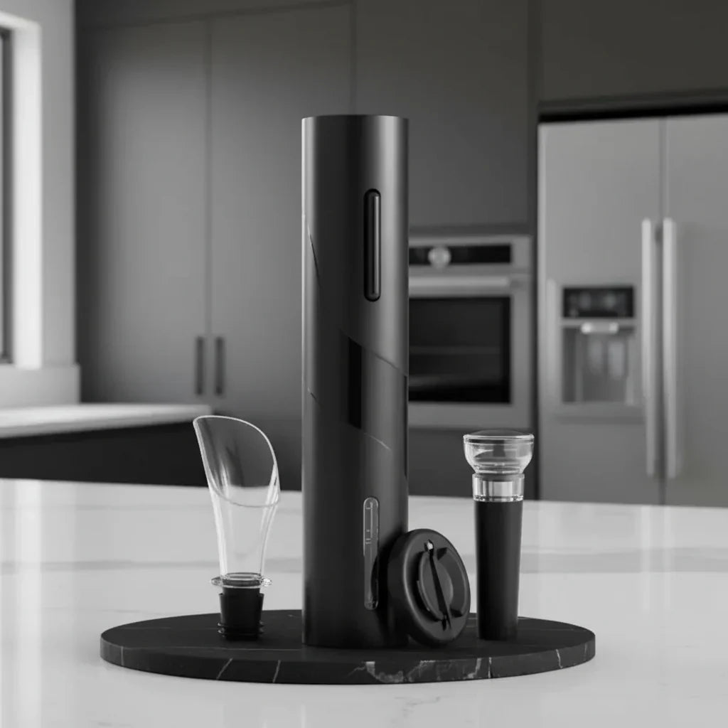 Rechargeable Electric Wine Opener with Smart Control – 4 Functions