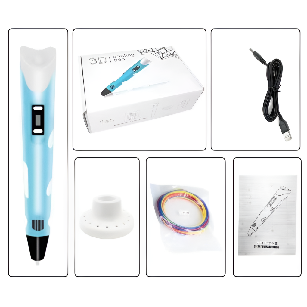 Adjustable Speed 3D Pen for Creative Drawing – USB Powered, Works with PLA/ABS