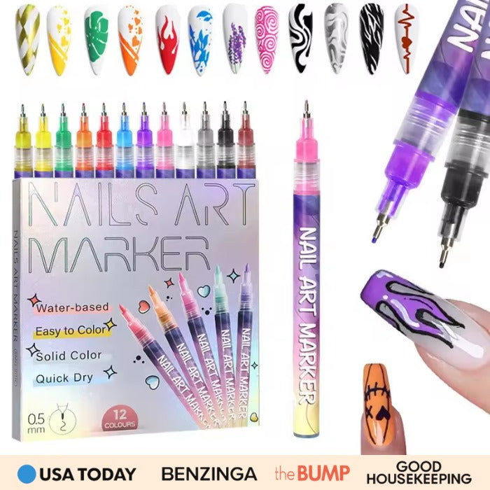 MagicMani™ Nail Art Pen Set - Quick-Dry, Mess-Free Creativity for Kids