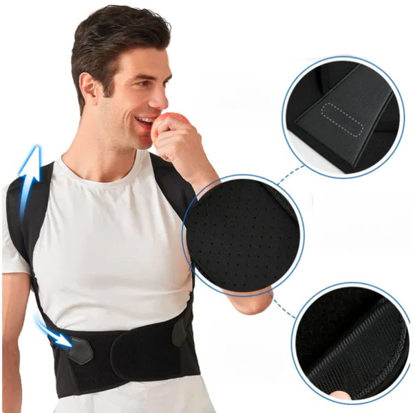 Adjustable Neck and Back Support Brace for Discreet Posture Correction