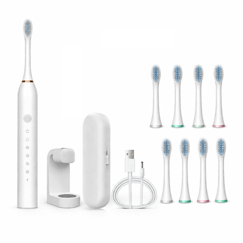 Electric Toothbrush with 6 Cleaning Modes, Rechargeable via USB