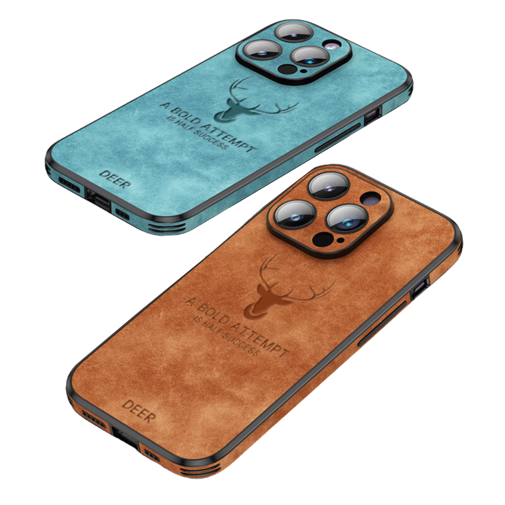 Slim Shockproof Smartphone Case in Genuine Leather – Stylish Protection