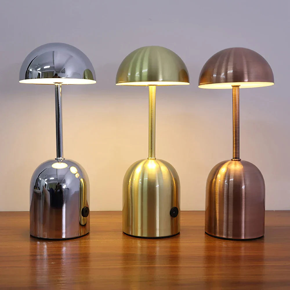 LuminaCrescent - Wireless Dimmable LED Metal Desk Lamp | Modern Touch Control