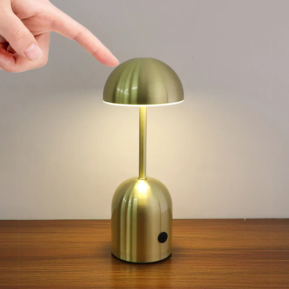 LuminaCrescent - Wireless Dimmable LED Metal Desk Lamp | Modern Touch Control