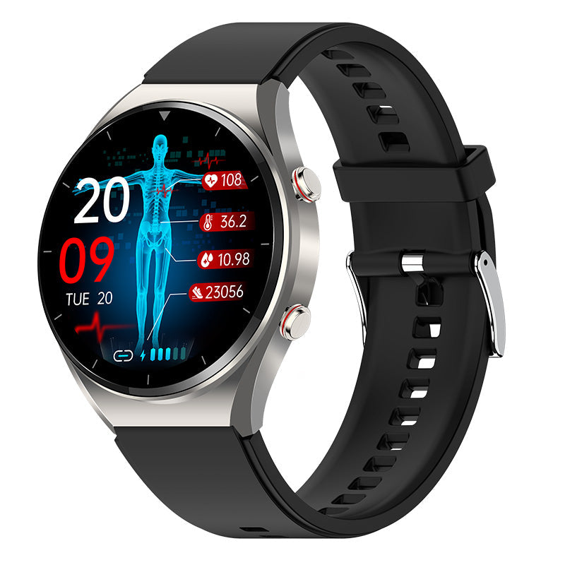 Health Monitoring Watch with One-Click: Blood Sugar, Pressure, ECG, HRV, Heart Rate