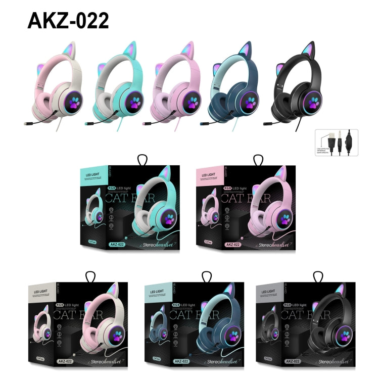 LED Cat Ear Gaming Headset with USB and 3.5mm Connection