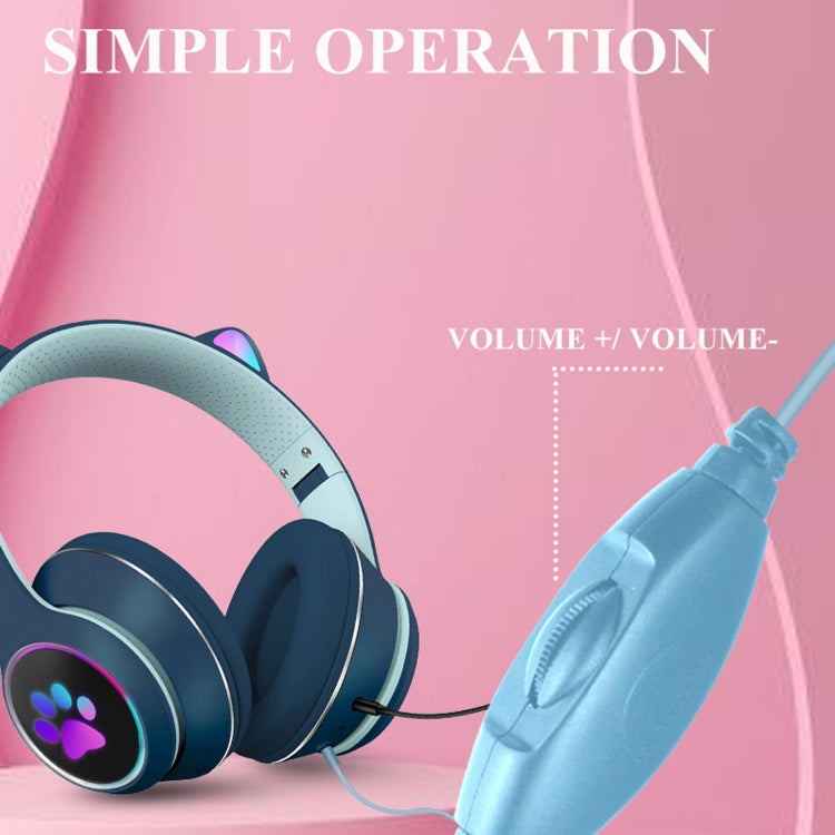 LED Cat Ear Gaming Headset with USB and 3.5mm Connection