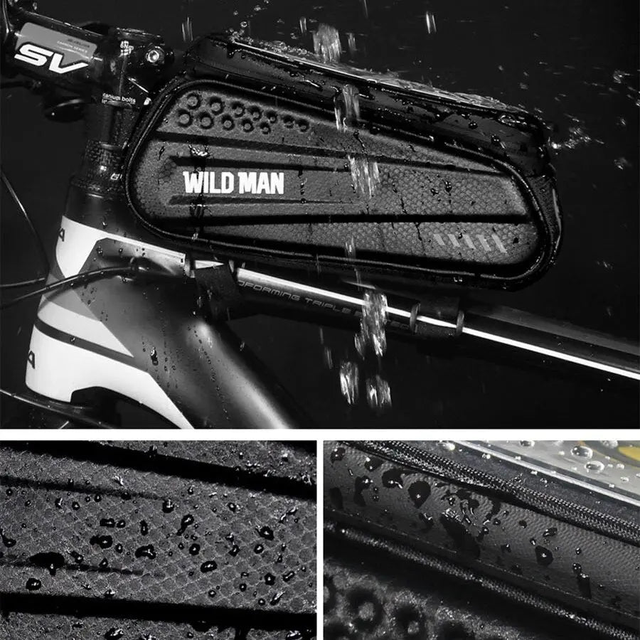 Waterproof Bicycle Frame Bag with Touch Screen Window