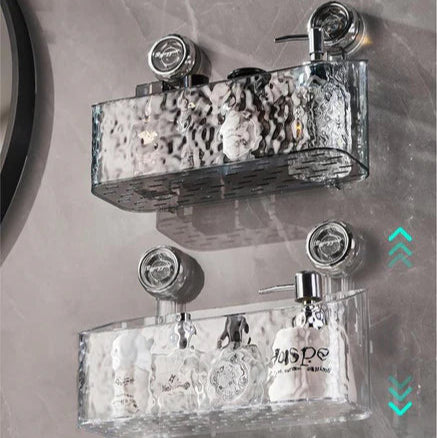 Practical no-drill wall shelf for bathroom