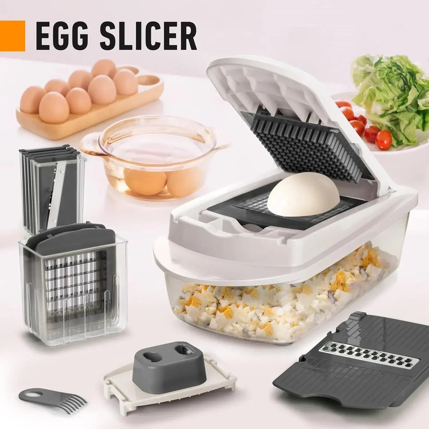 Vegetable Slicer with 8 Blades and Collection Box