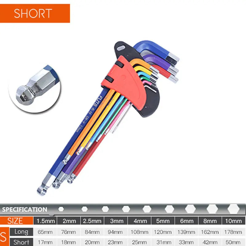9-Piece Hex Key Set