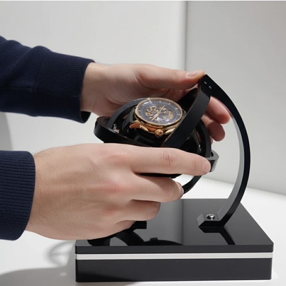 Automatic Watch Winder with Silent Functionality – ChronoPulse Style